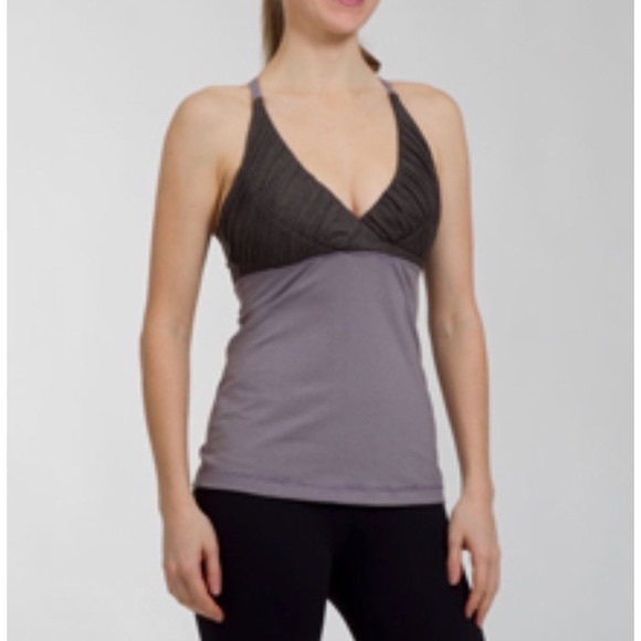 ✨2/$50✨🍋Lululemon🍋 | Lilac and grey pure balance tank top